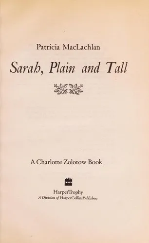 Cover of Sarah, plain and tall by Patricia MacLachlan, Patricia MacLachlan